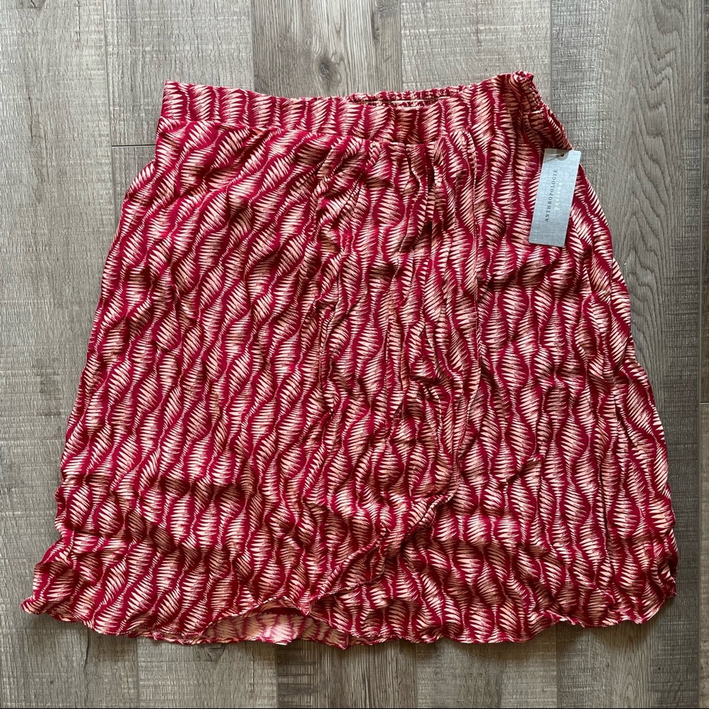 Anthropologie Maeve Pattern Print Skirt Leaf NWT